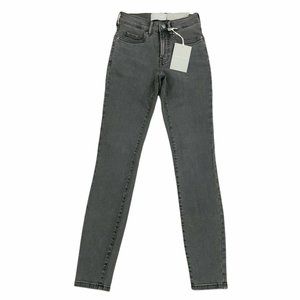 Everlane Stretch Mid Rise Skinny Jeans Faded Black Gray Size 24 Regular